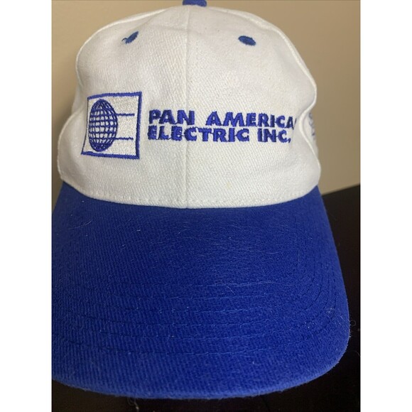 Pan American Electric INC Logo Hat IES - White & Blue ATT Headwear Strapback - Picture 2 of 10